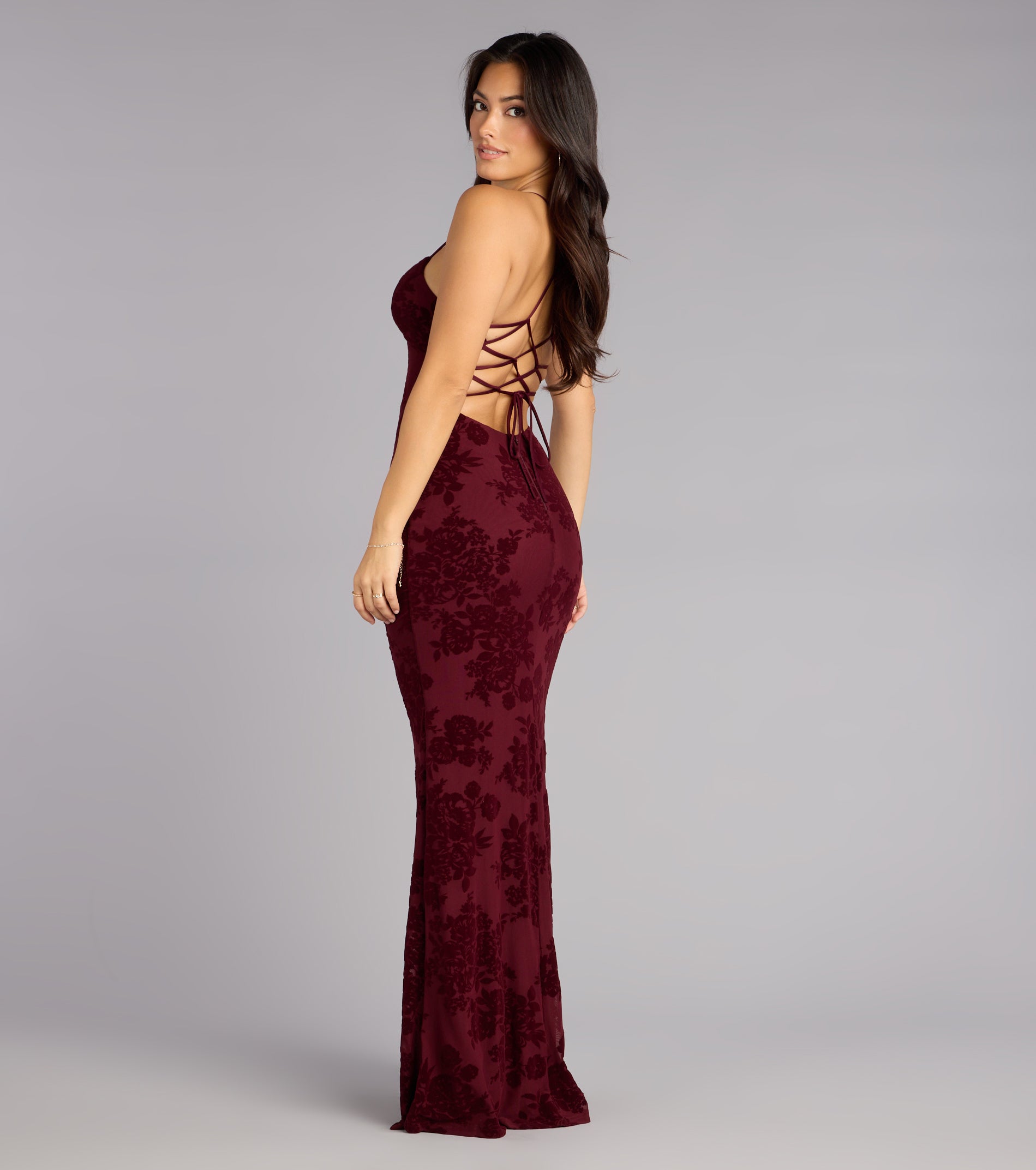 Clarence Lace-Up Mermaid Formal Dress - Image 2