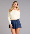 Trendy women’s tops in 0, like the Sunday Edit Off-The-Shoulder Sweater, bring effortless style for fall layering, lounging, or going out.