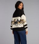 This piece brings trend-right energy to the Giddy Up Knit Horse Cardigan, perfect for fall outfits that stand out.