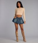 This piece brings trend-right energy to the Cozy Twist Cable Knit Tie Back Sweater, perfect for fall outfits that stand out.