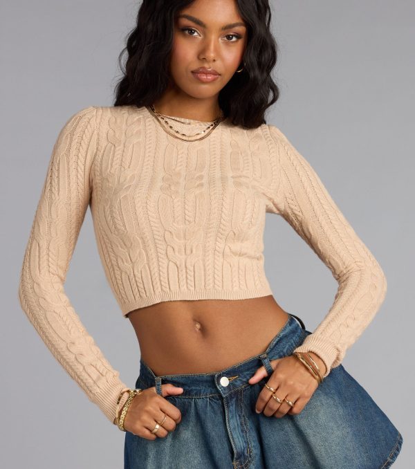 This piece brings trend-right energy to the Cozy Twist Cable Knit Tie Back Sweater, perfect for fall outfits that stand out.