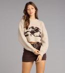 Trendy women’s tops in 0, like the Western Charm Horse Graphic Sweater, bring effortless style for fall layering, lounging, or going out.