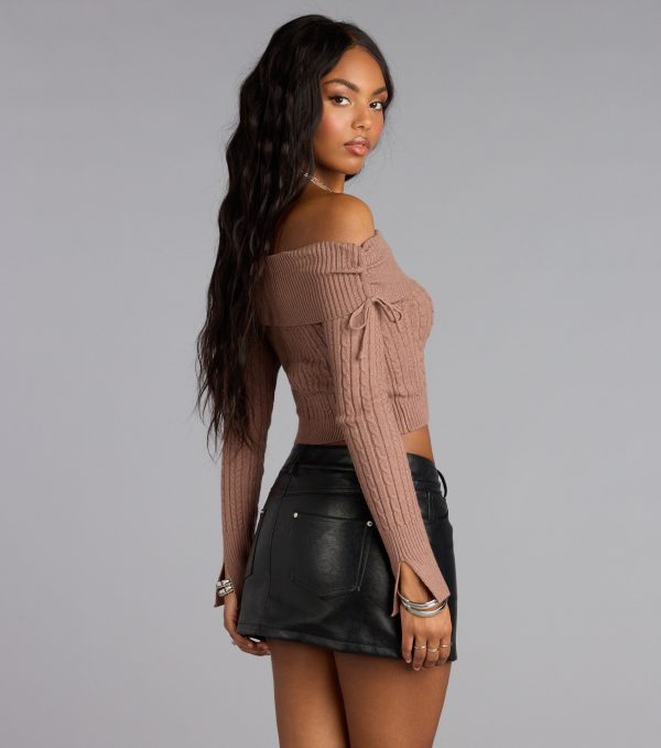 This piece brings trend-right energy to the Fall Flirt Off-The-Shoulder Sweater, perfect for fall outfits that stand out.