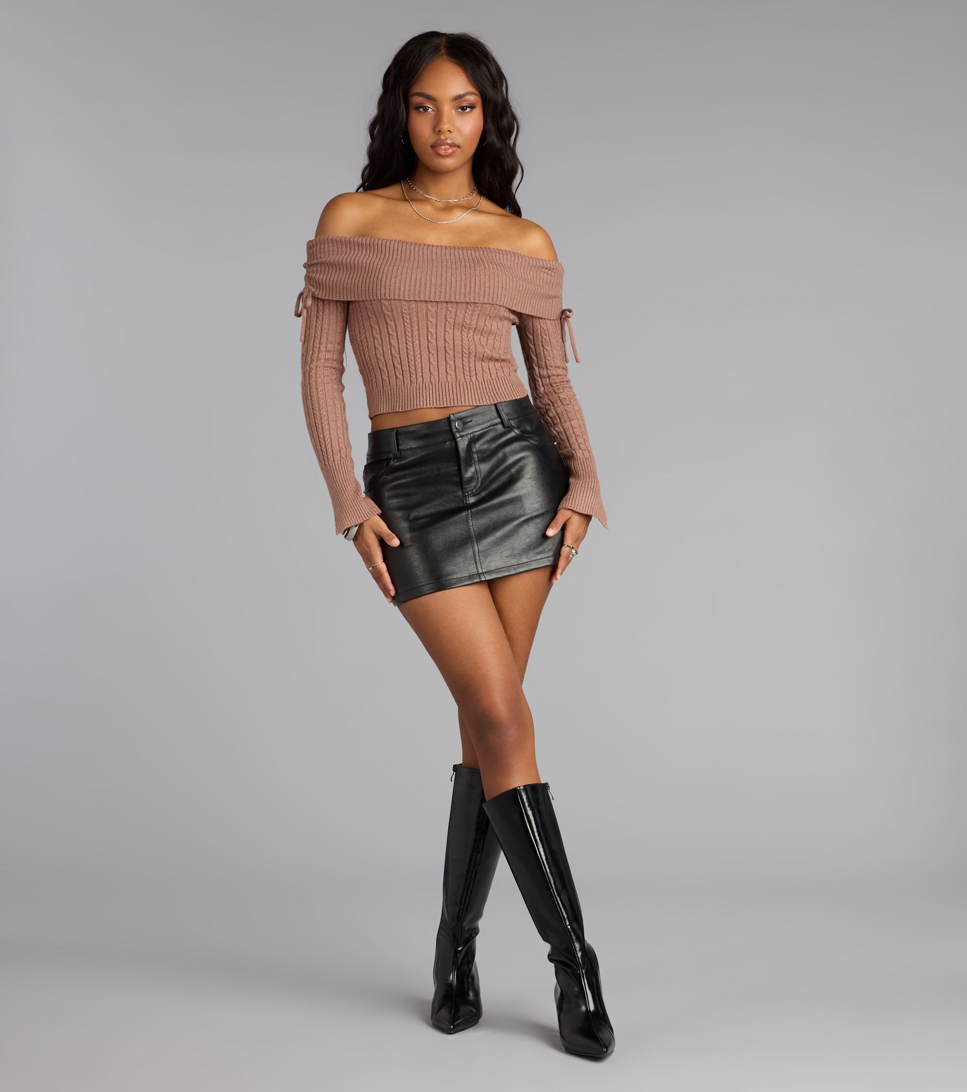 This piece brings trend-right energy to the Fall Flirt Off-The-Shoulder Sweater, perfect for fall outfits that stand out.