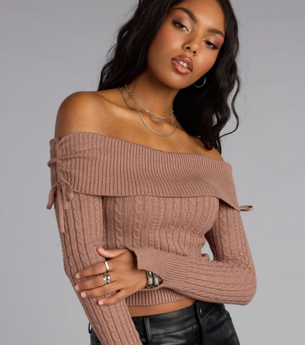 This piece brings trend-right energy to the Fall Flirt Off-The-Shoulder Sweater, perfect for fall outfits that stand out.