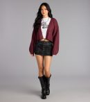 Trendy women’s tops in 0, like the Cozy Crush Oversized Knit Cardigan, bring effortless style for fall layering, lounging, or going out.