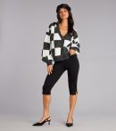 Checked Out Button-Up Cardigan