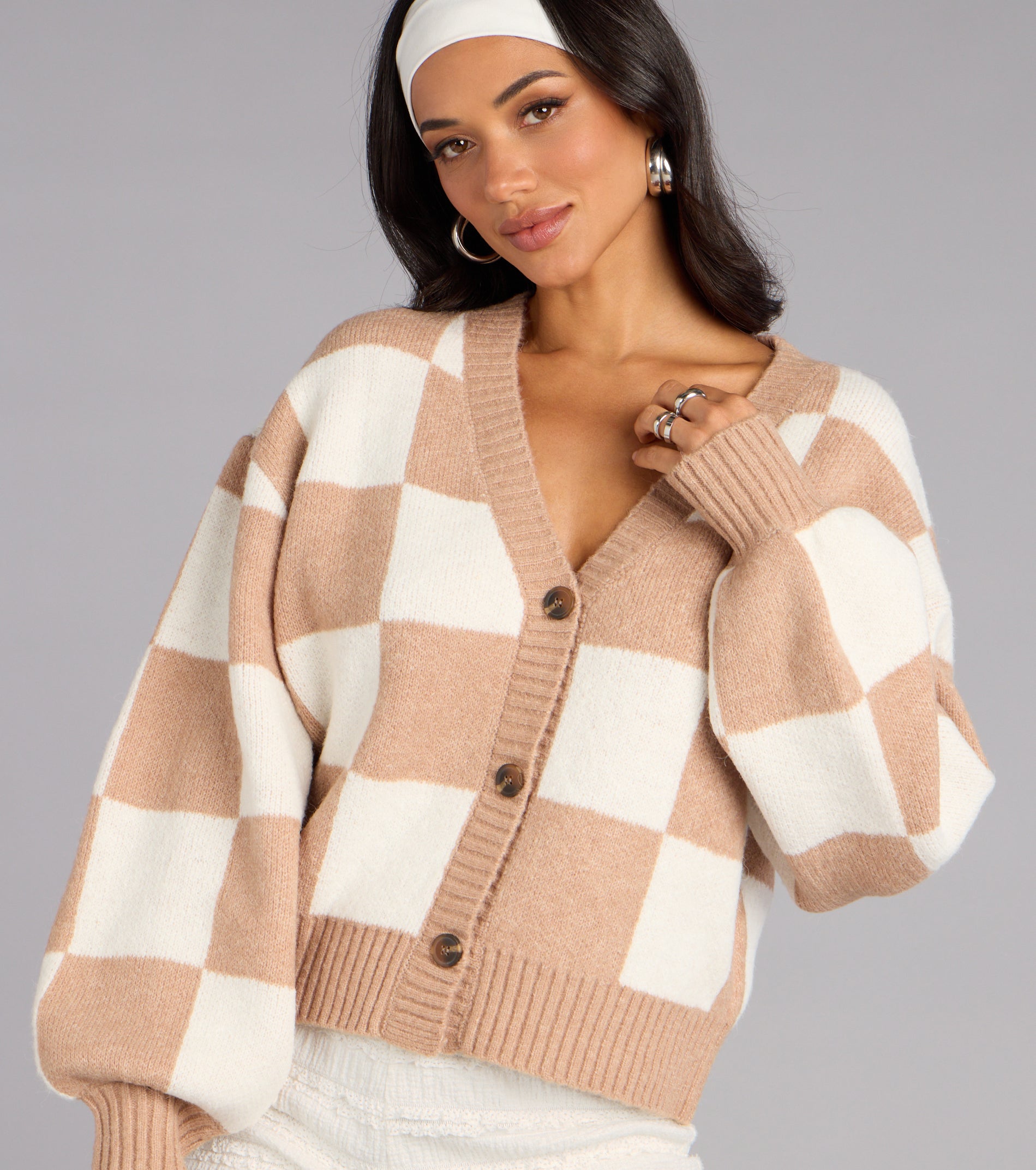 Checked Out Button-Up Cardigan - Image 5