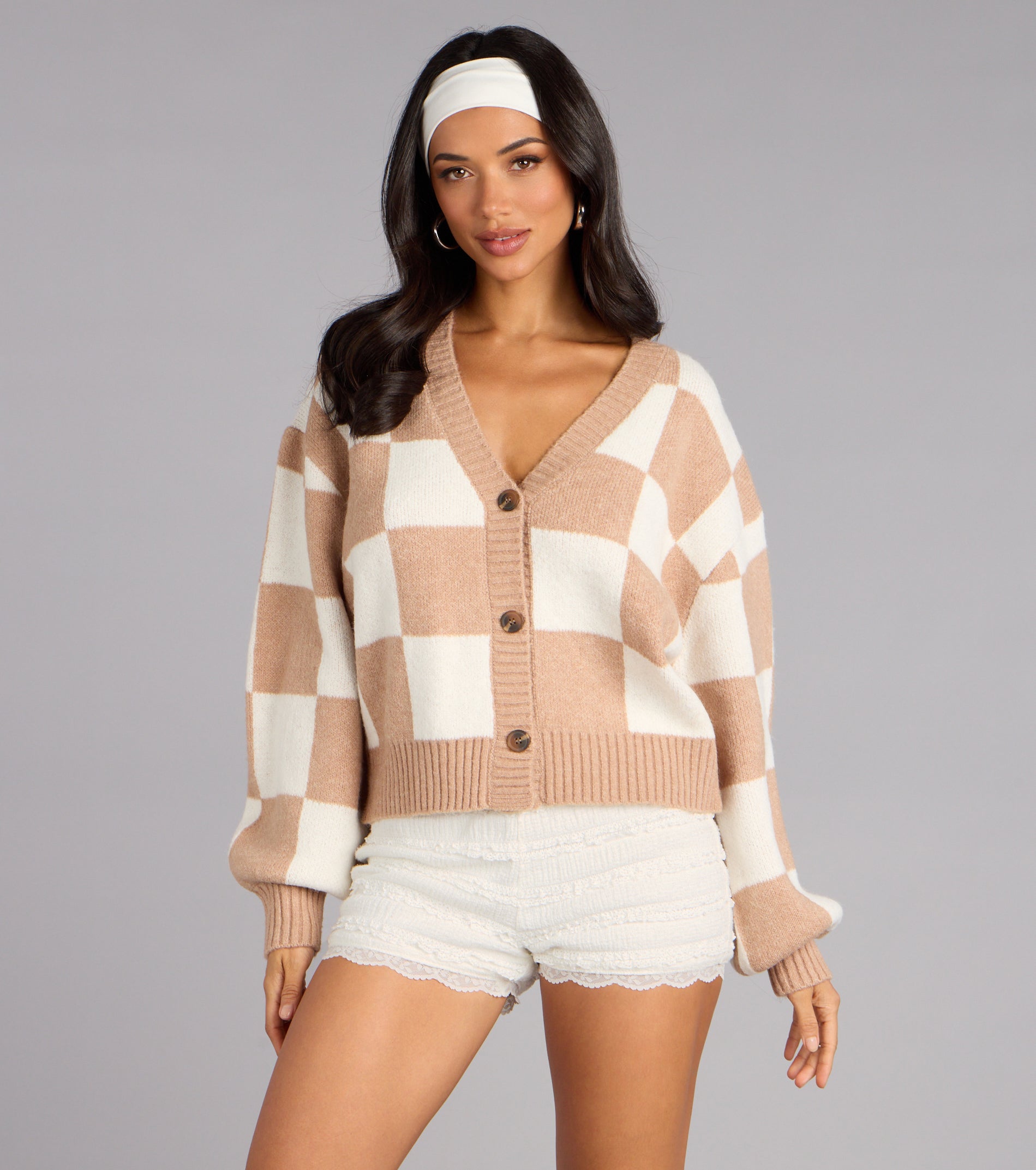 Checked Out Button-Up Cardigan - Image 8