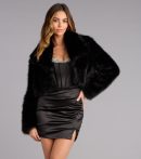High Drama Cropped Faux Fur Jacket