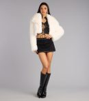 High Drama Cropped Faux Fur Jacket