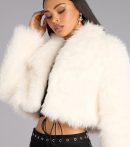 High Drama Cropped Faux Fur Jacket