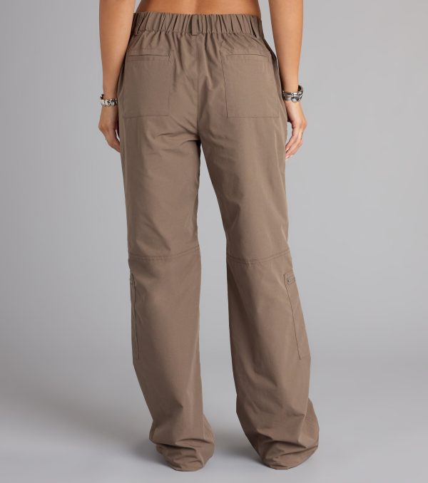 Make a fall statement in ccac4fe1-a26b-4162-b6e8 tones that highlight the Zip It and Chill Mid-Rise Cargo Pants as a must-have among fall bottoms for women.