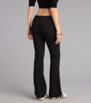 This black piece brings trend-right energy to the Sleek Polish High-Rise Flare Trouser Pants, perfect for fall outfits that stand out.