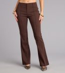 This brown piece brings trend-right energy to the Sleek Polish High-Rise Flare Trouser Pants, perfect for fall outfits that stand out.
