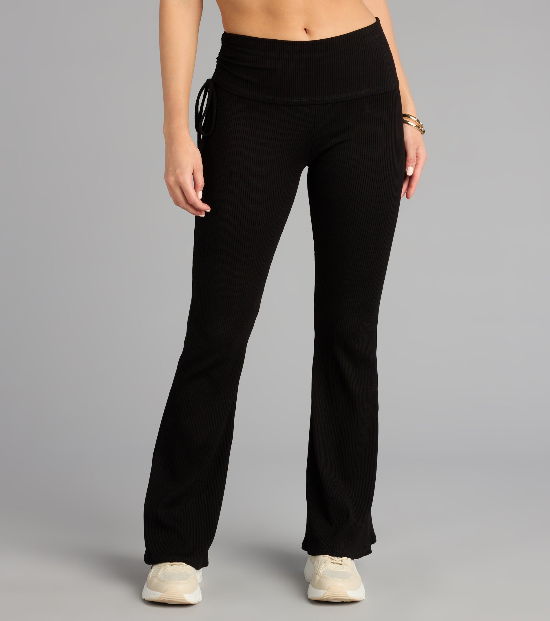 Make a fall statement in the Lounge Goals Rib Knit Flare Pants, a closet must-have among fall bottoms for women.