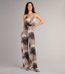 Make a fall statement in the Abstract Attitude Wide-Leg Jumpsuit, a closet must-have among fall bottoms for women.