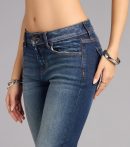 This dark denim wash piece brings trend-right energy to the Effortlessly Cool Mid-Rise Flare Jeans, perfect for fall outfits that stand out.